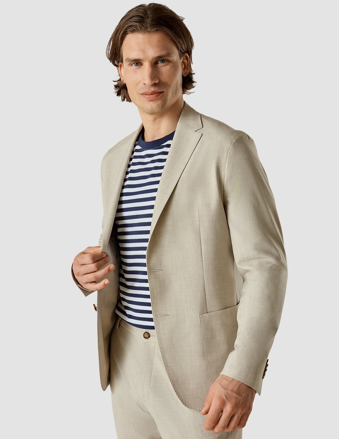Tech Linen Blazer Sandshell